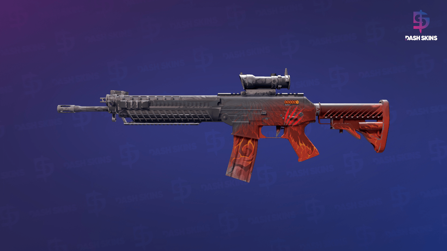 StatTrak™ SG 553 | Darkwing (Well-Worn) Screenshot Playside
