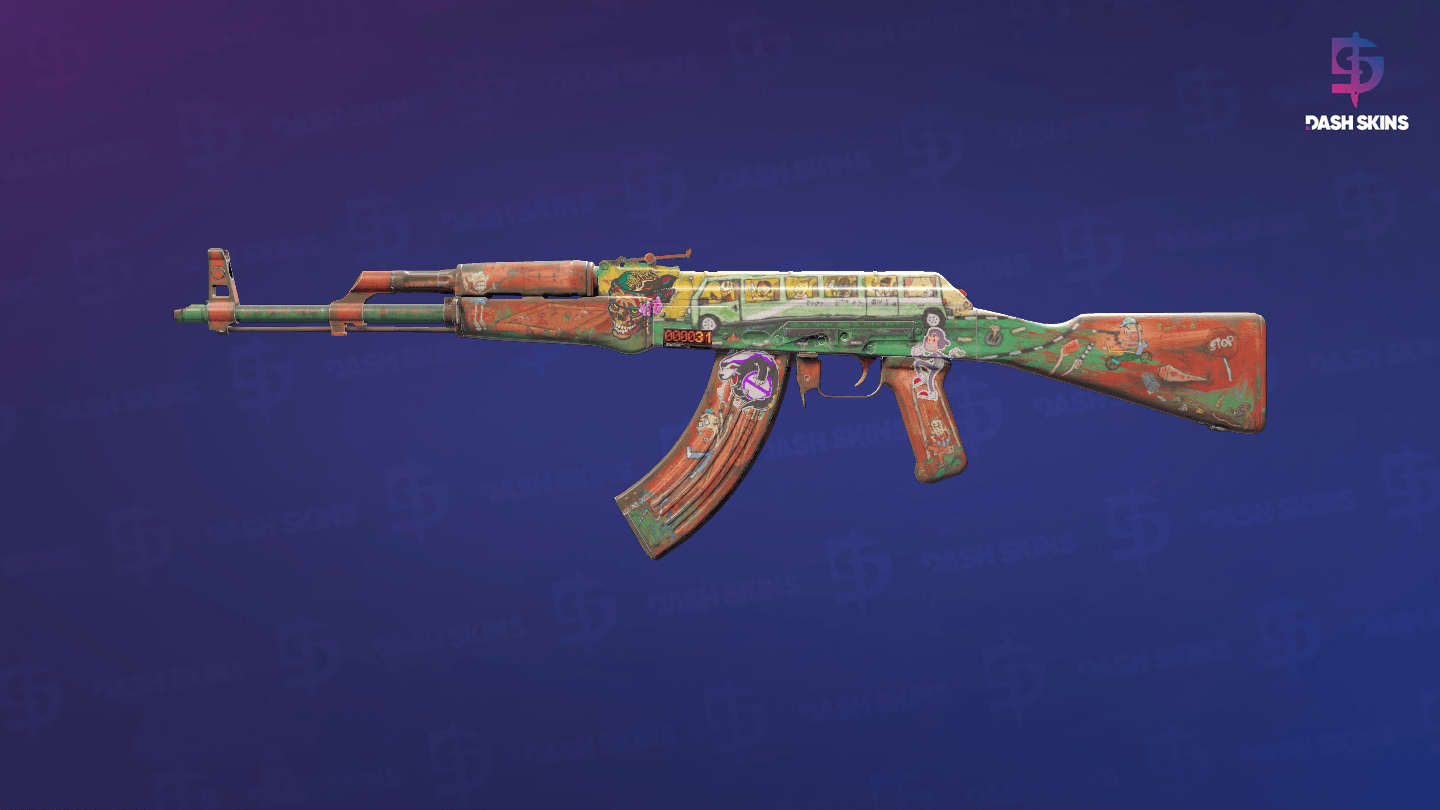StatTrak™ AK-47 | The Outsiders (Well-Worn) Screenshot Playside