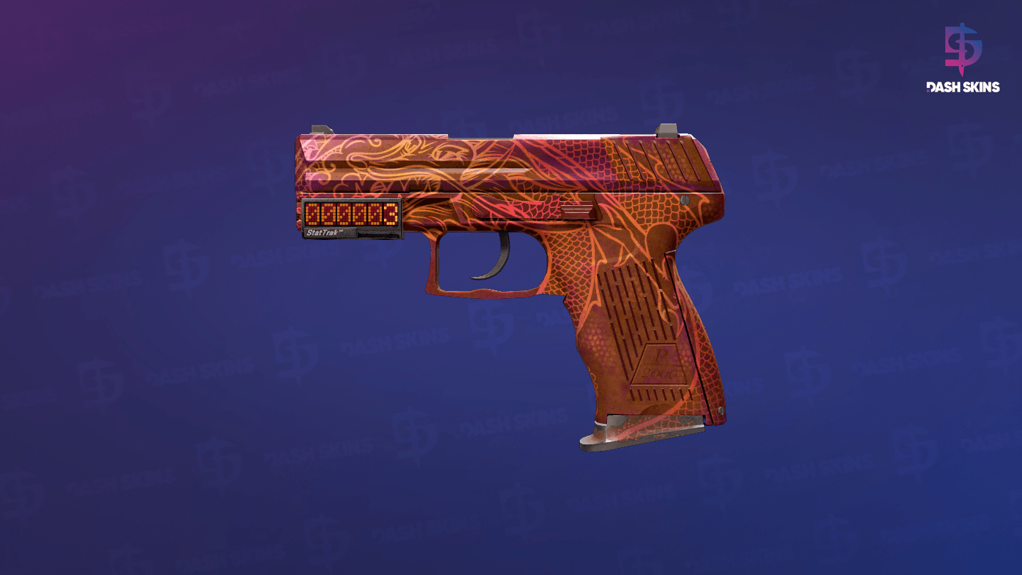 StatTrak™ P2000 | Imperial Dragon (Battle-Scarred) Screenshot Playside