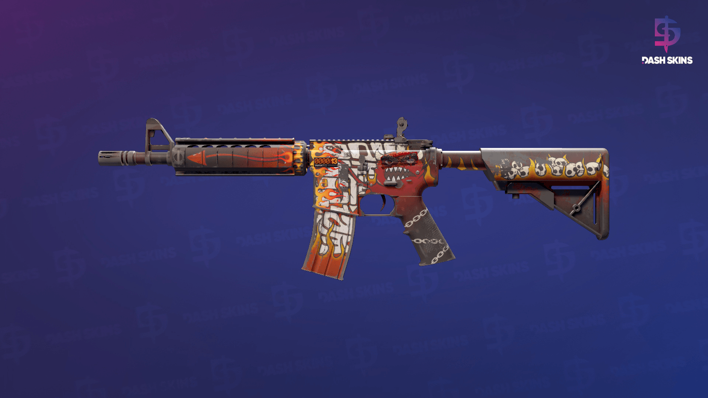 StatTrak™ M4A4 | Hellfire (Field-Tested) Screenshot Playside