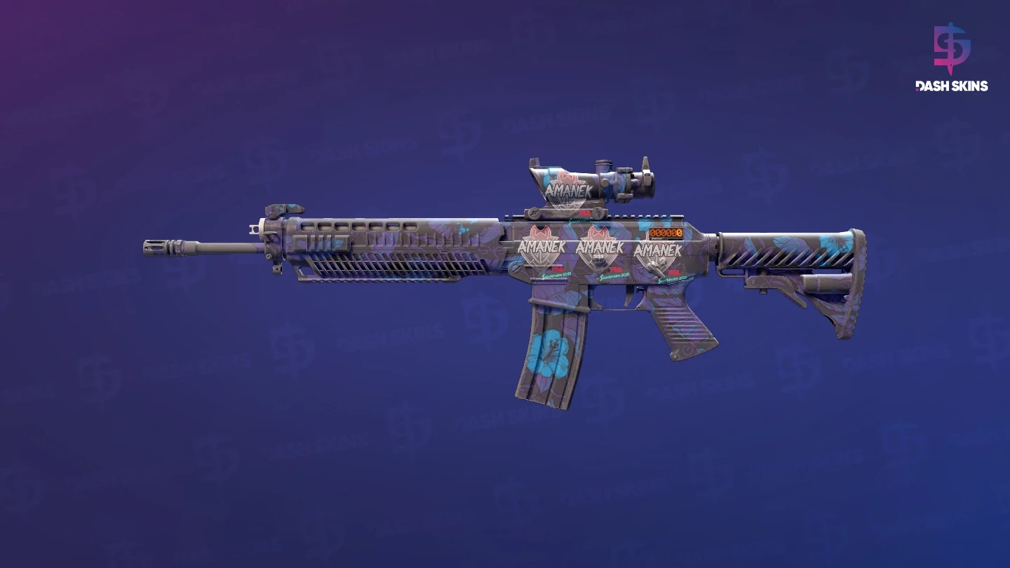 StatTrak™ SG 553 | Aloha (Field-Tested) Screenshot Playside
