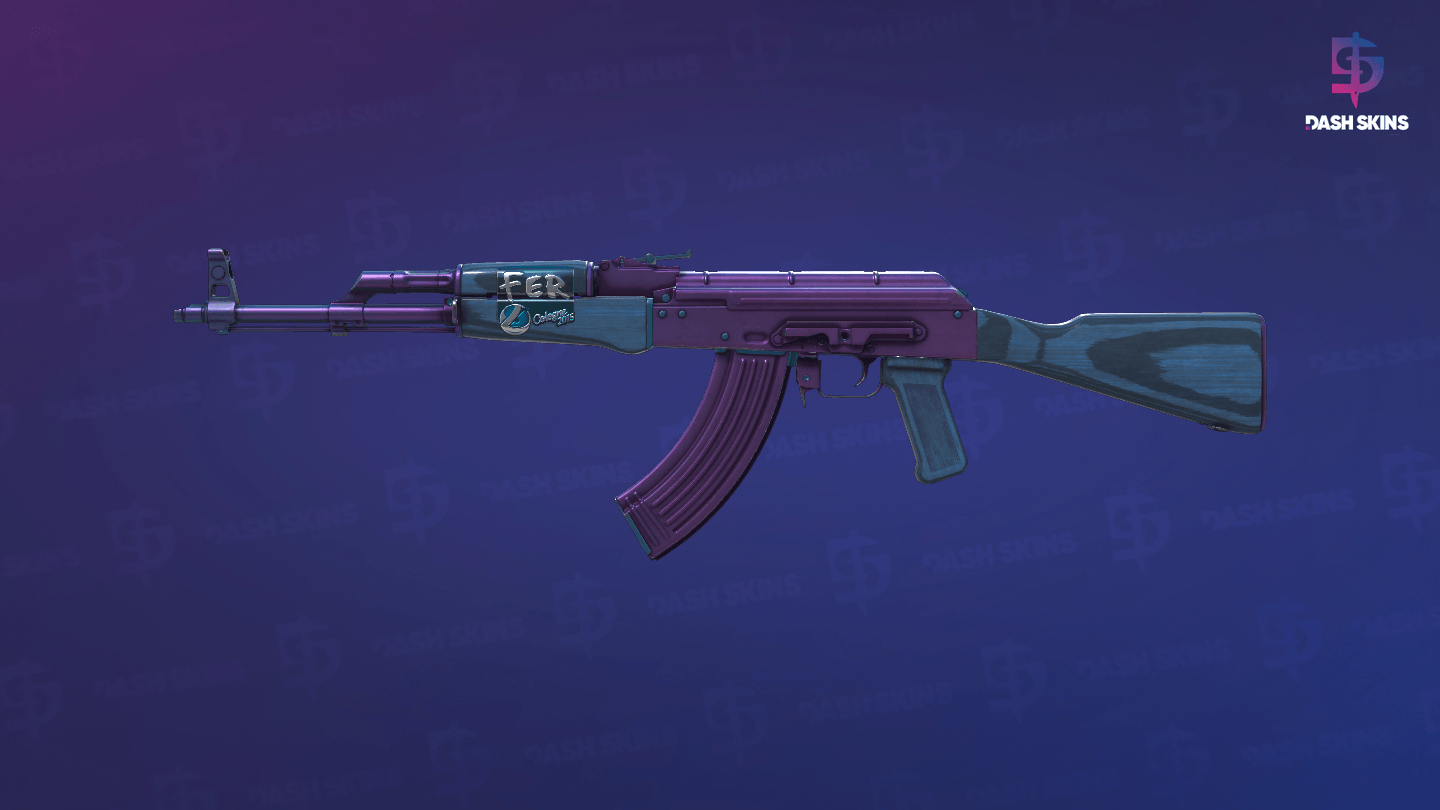 AK-47 | Midnight Laminate (Minimal Wear) Screenshot Playside