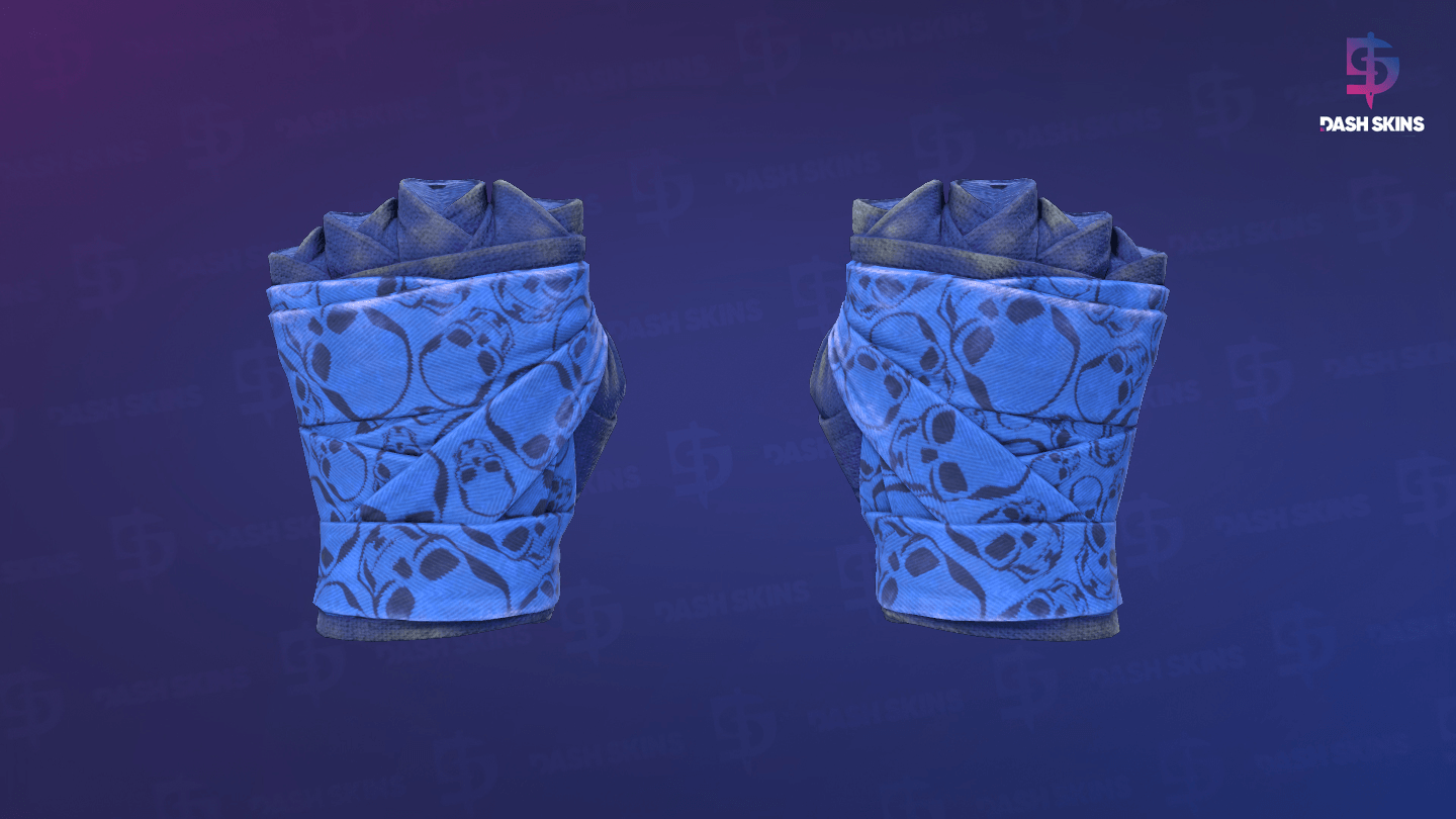 ★ Hand Wraps | Cobalt Skulls (Well-Worn) Screenshot Playside