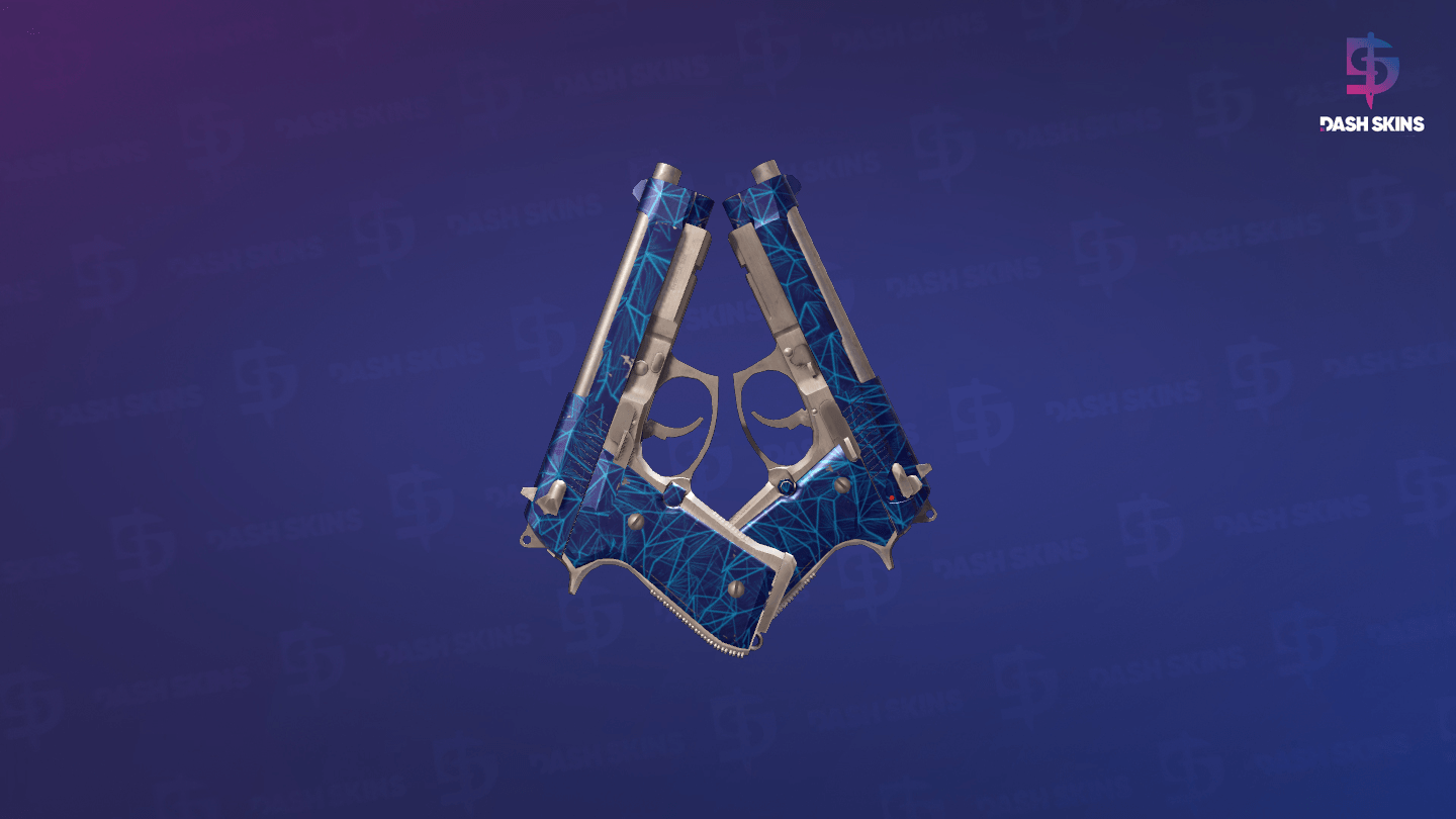 Dual Berettas | Cobalt Quartz (Minimal Wear) Screenshot Playside