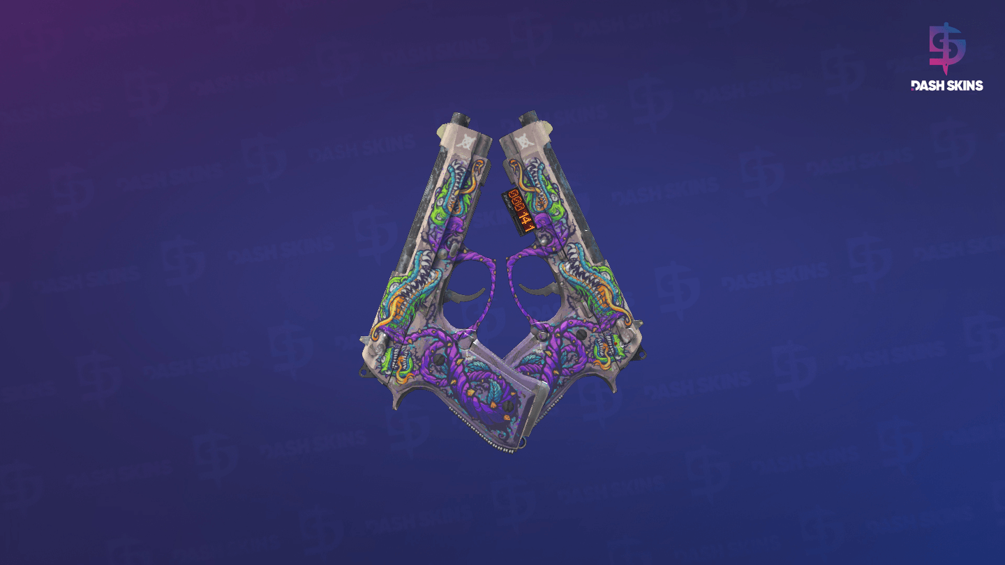 StatTrak™ Dual Berettas | Flora Carnivora (Field-Tested) Screenshot Playside