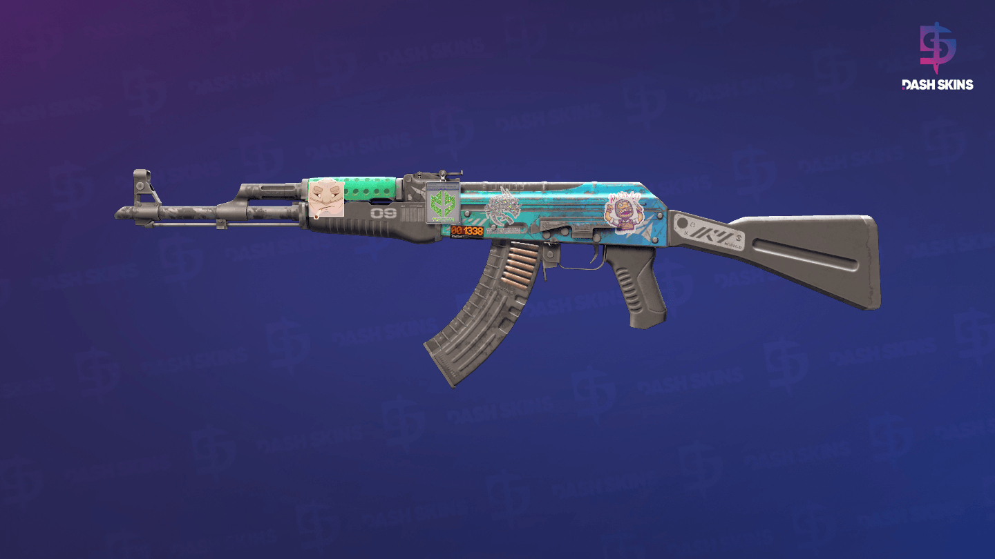 StatTrak™ AK-47 | Ice Coaled (Battle-Scarred) Screenshot Playside