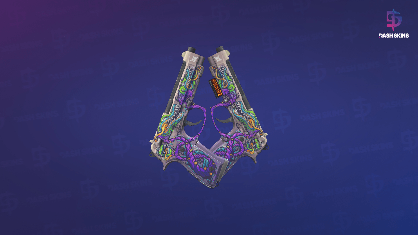 StatTrak™ Dual Berettas | Flora Carnivora (Minimal Wear) Screenshot Playside