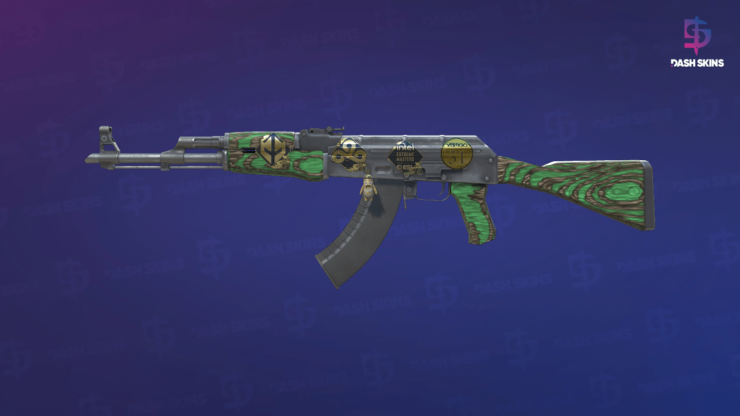 Souvenir AK-47 | Green Laminate (Minimal Wear) Screenshot Playside