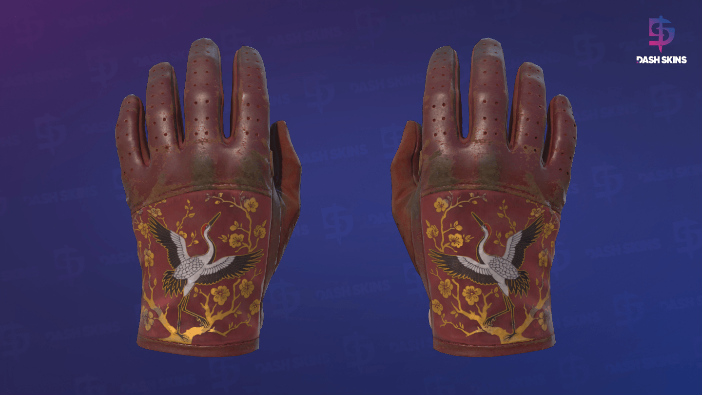★ Driver Gloves | Brocade Crane (Battle-Scarred) Screenshot Playside