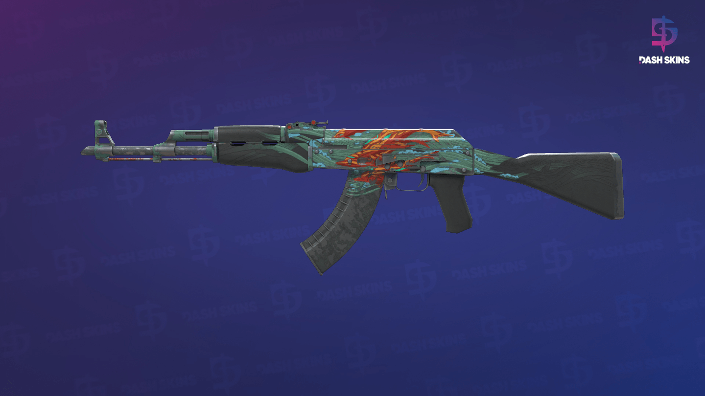 AK-47 | Aquamarine Revenge (Battle-Scarred) Screenshot Playside