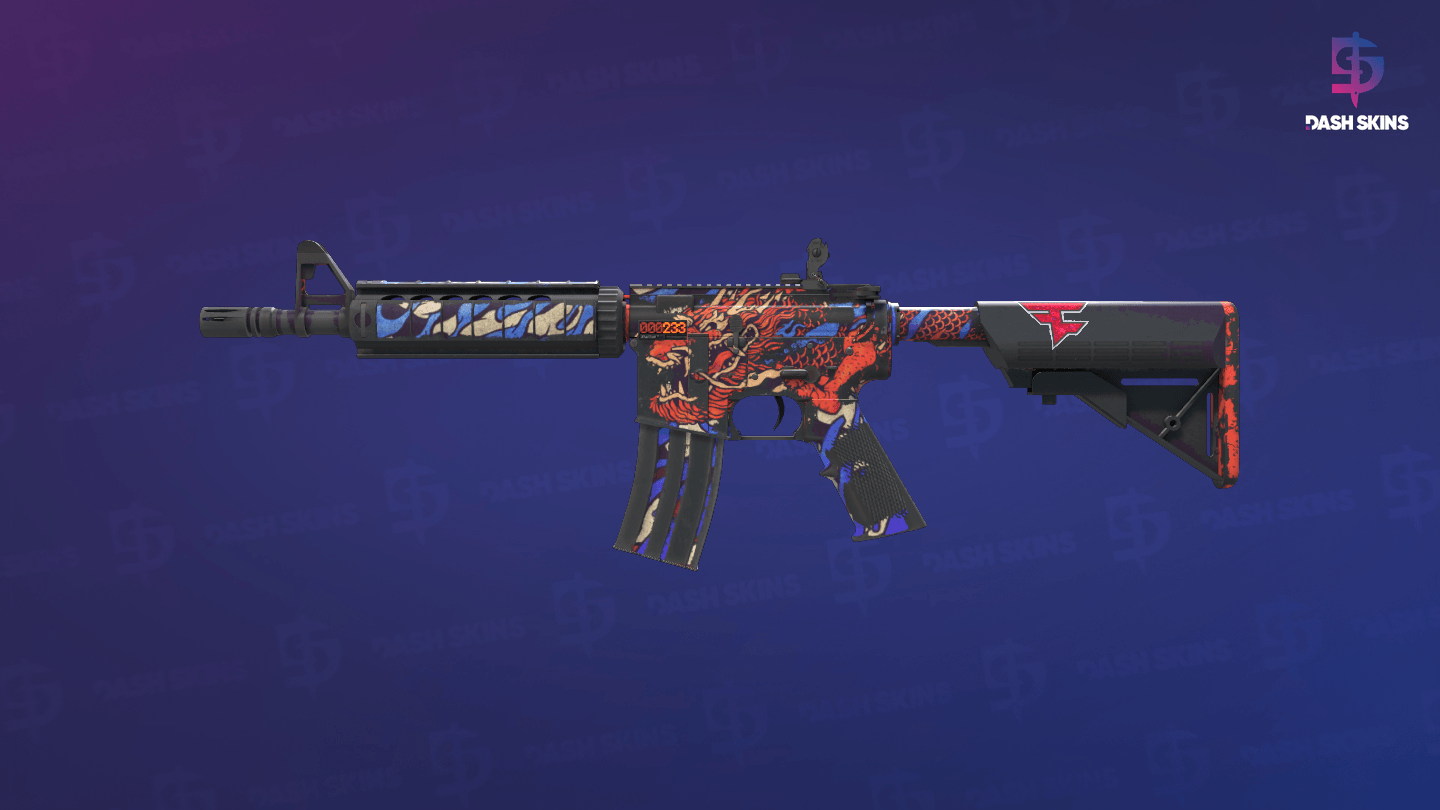 StatTrak™ M4A4 | 龍王 (Dragon King) (Battle-Scarred) Screenshot Playside
