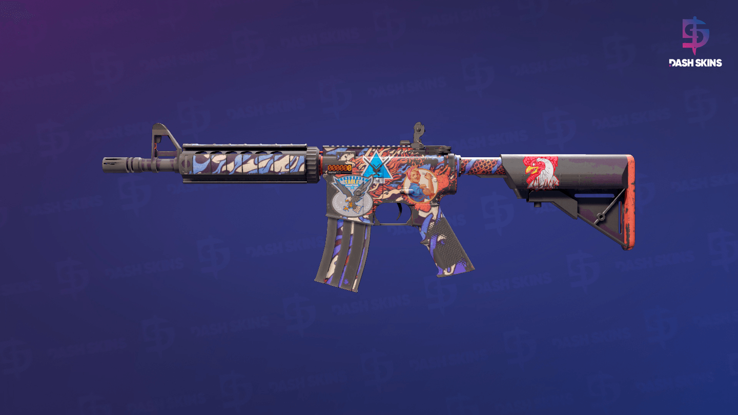 StatTrak™ M4A4 | 龍王 (Dragon King) (Battle-Scarred) Screenshot Playside