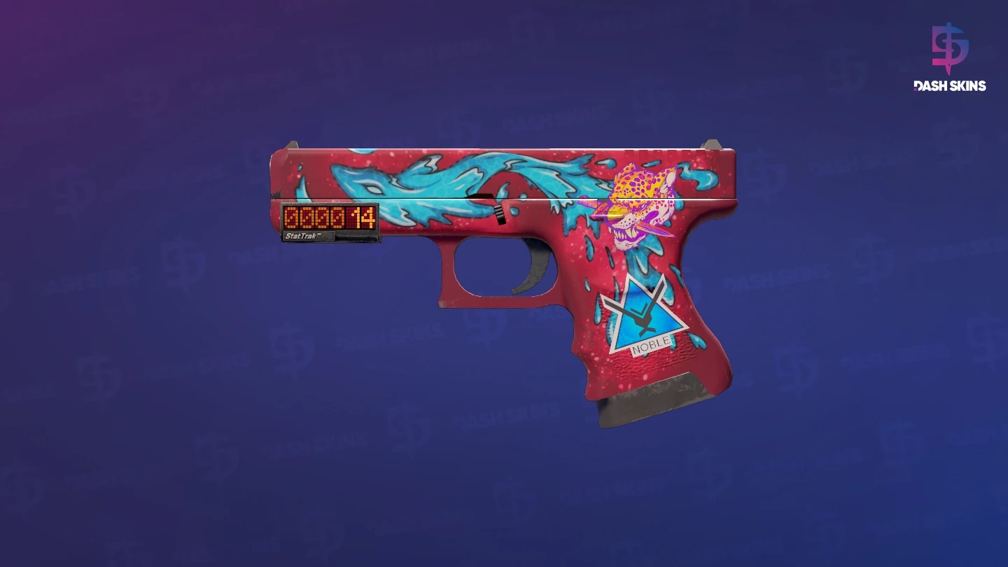 StatTrak™ Glock-18 | Water Elemental (Minimal Wear) Screenshot Playside