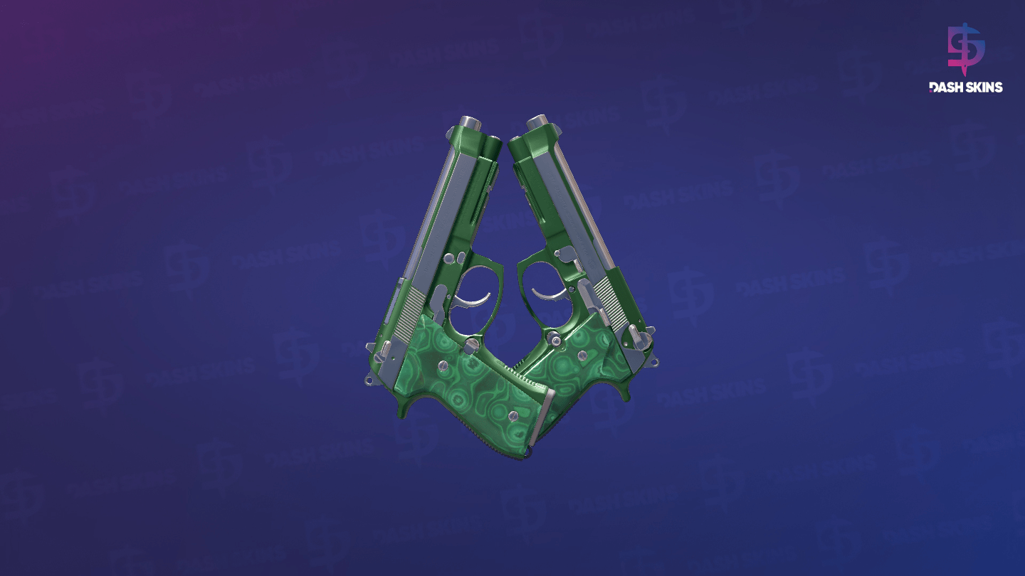 Dual Berettas | Polished Malachite (Factory New) Screenshot Playside