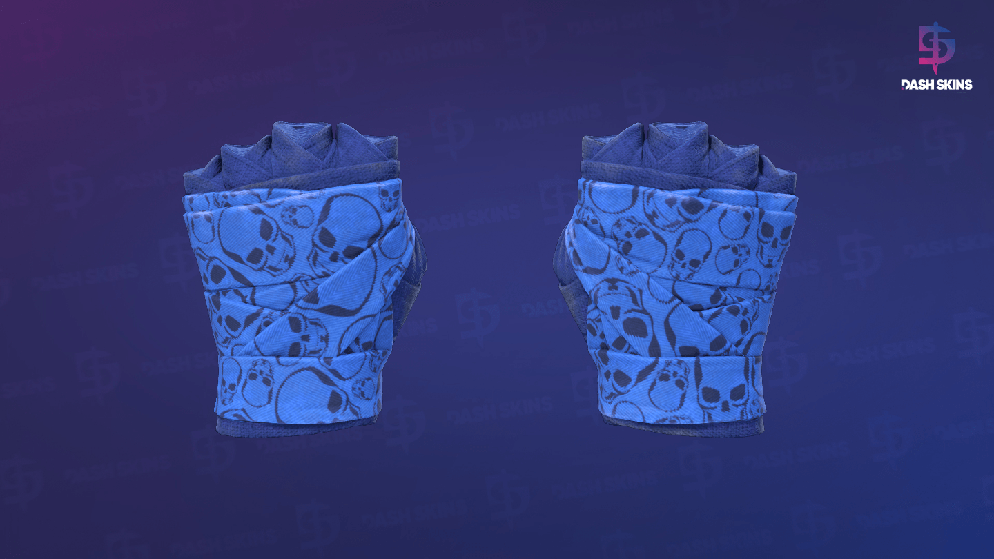 ★ Hand Wraps | Cobalt Skulls (Field-Tested) Screenshot Playside