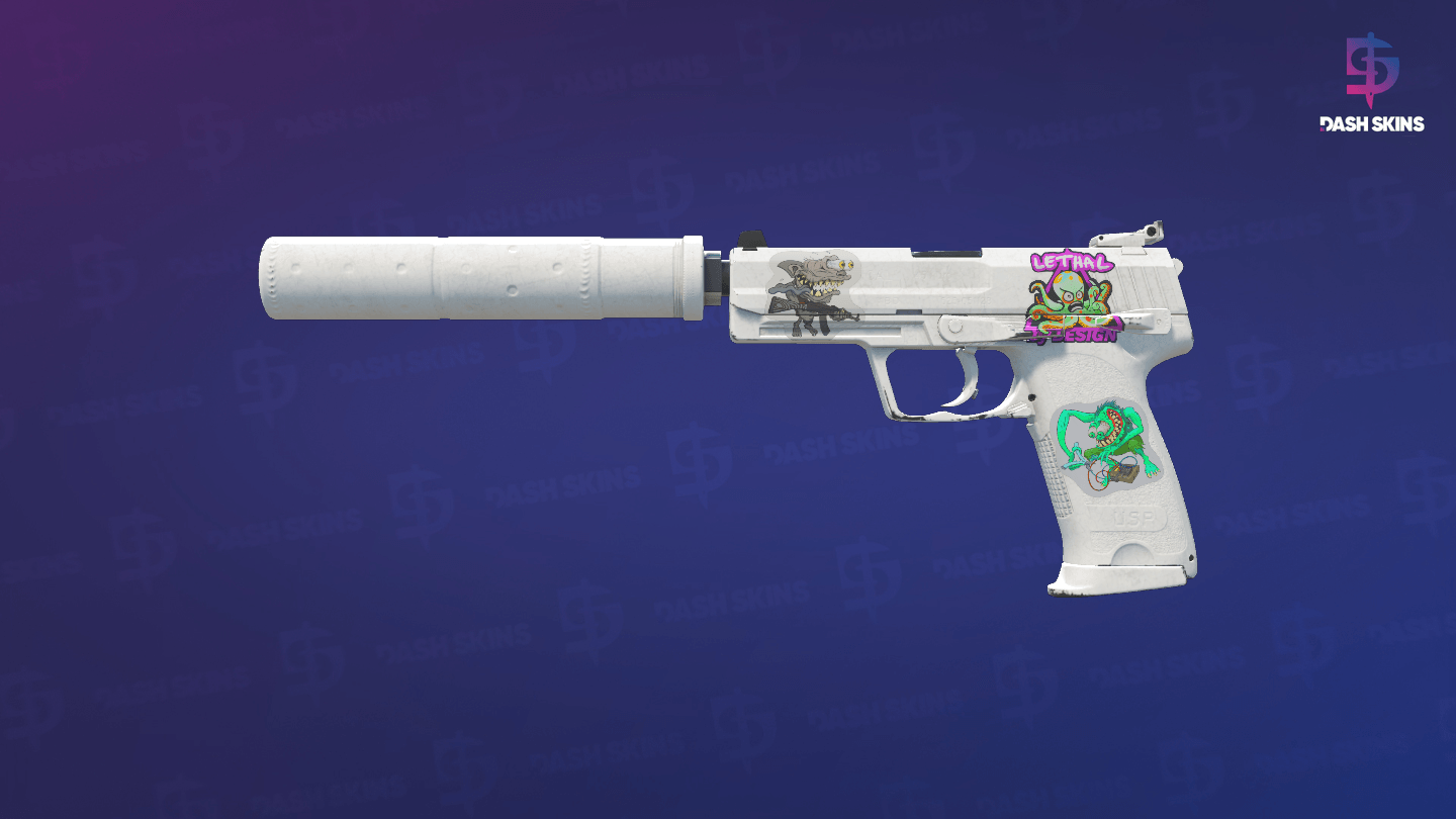 USP-S | Whiteout (Minimal Wear) Screenshot Playside