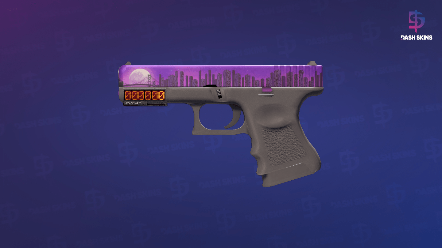 StatTrak™ Glock-18 | Moonrise (Minimal Wear) Screenshot Playside