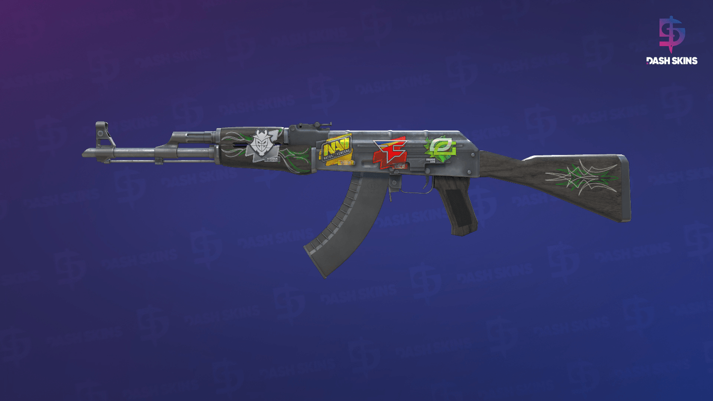 AK-47 | Emerald Pinstripe (Field-Tested) Screenshot Playside