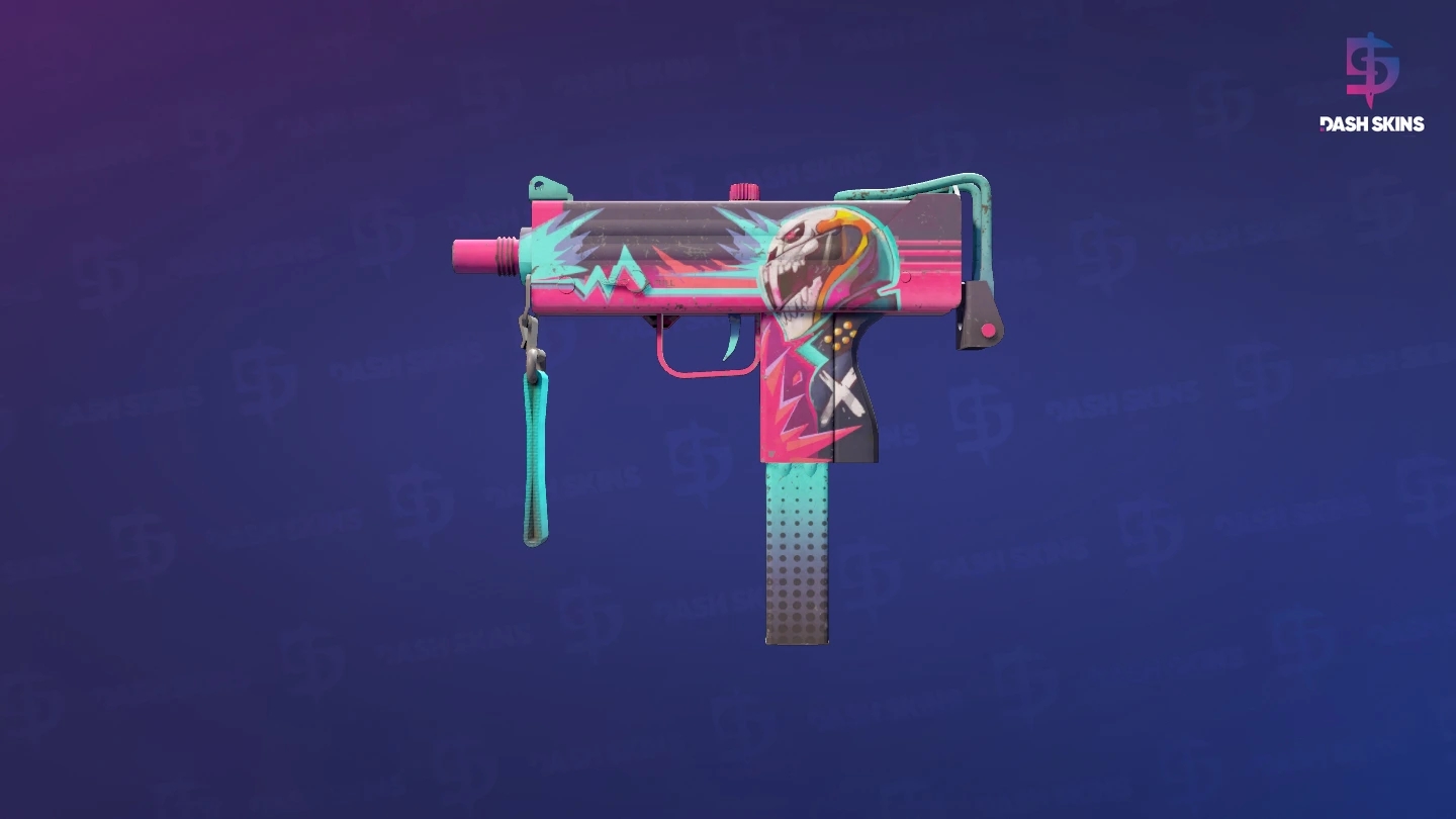 MAC-10 | Neon Rider (Well-Worn) Screenshot Playside