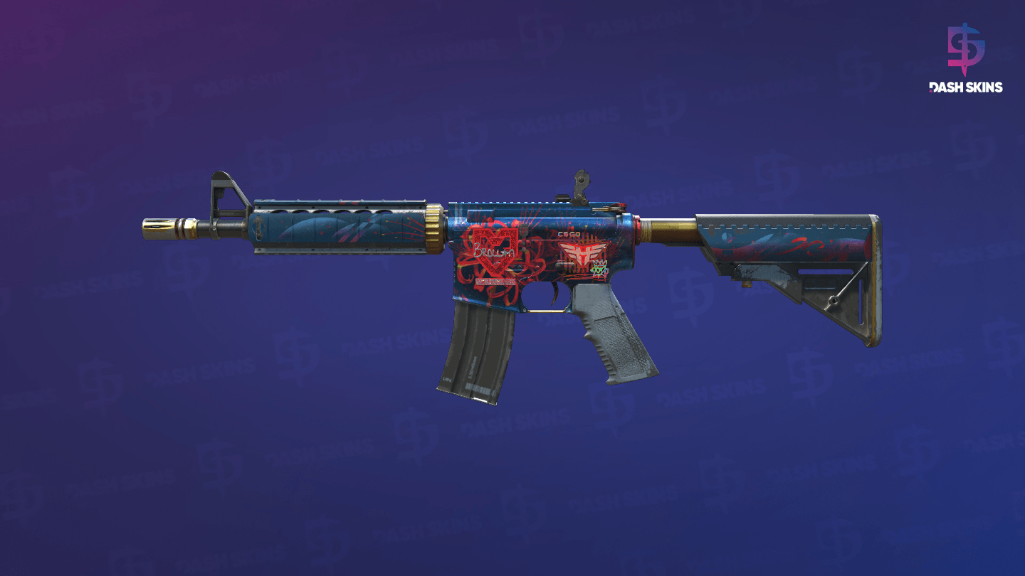 M4A4 | Spider Lily (Well-Worn) Screenshot Playside