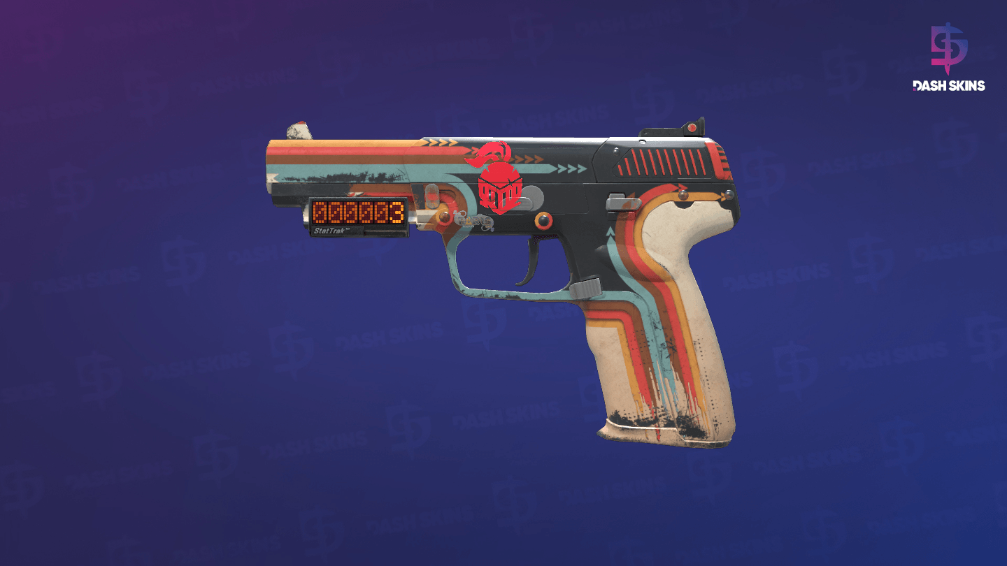 StatTrak™ Five-SeveN | Retrobution (Well-Worn) Screenshot Playside