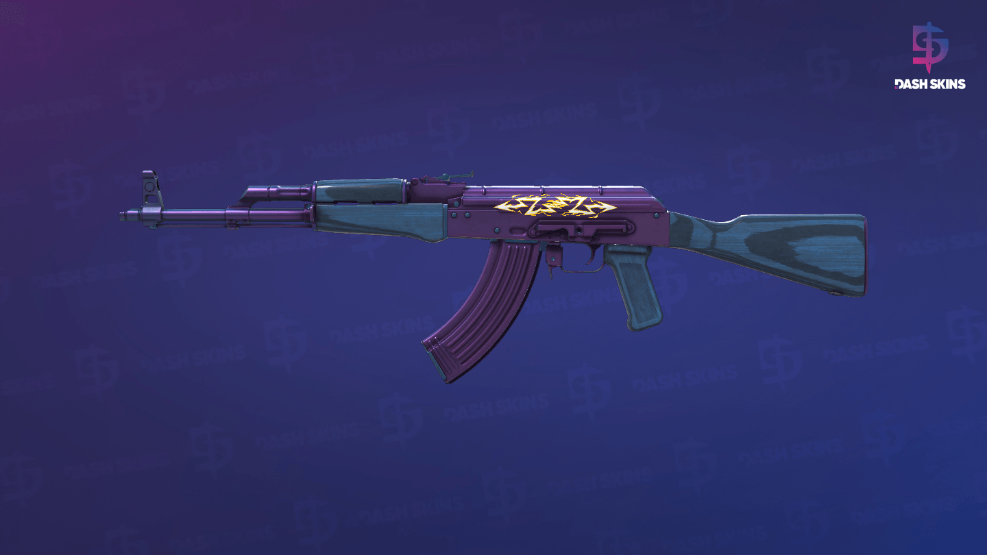 AK-47 | Midnight Laminate (Minimal Wear) Screenshot Playside