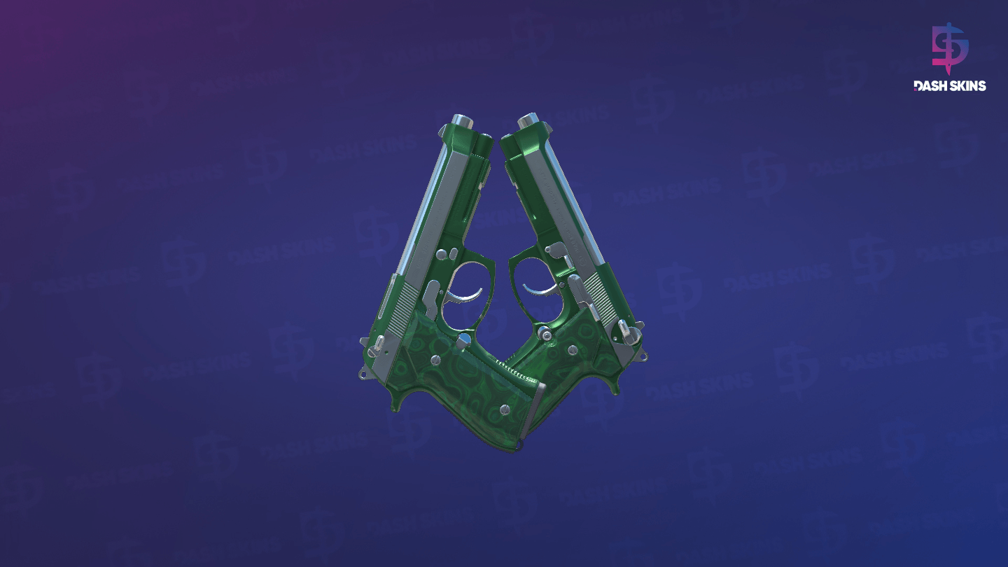 Dual Berettas | Polished Malachite (Factory New) Screenshot Playside