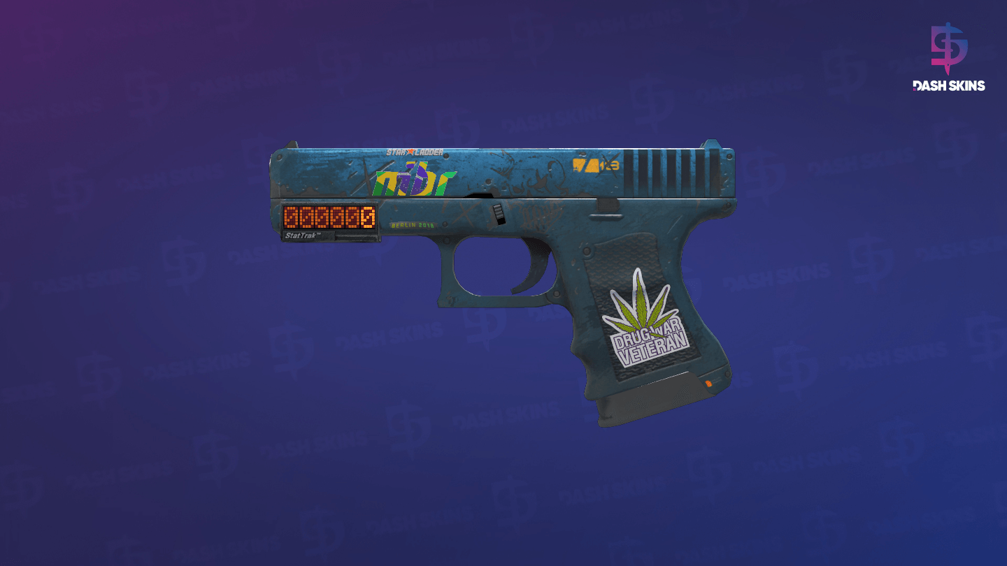 StatTrak™ Glock-18 | Off World (Battle-Scarred) Screenshot Playside