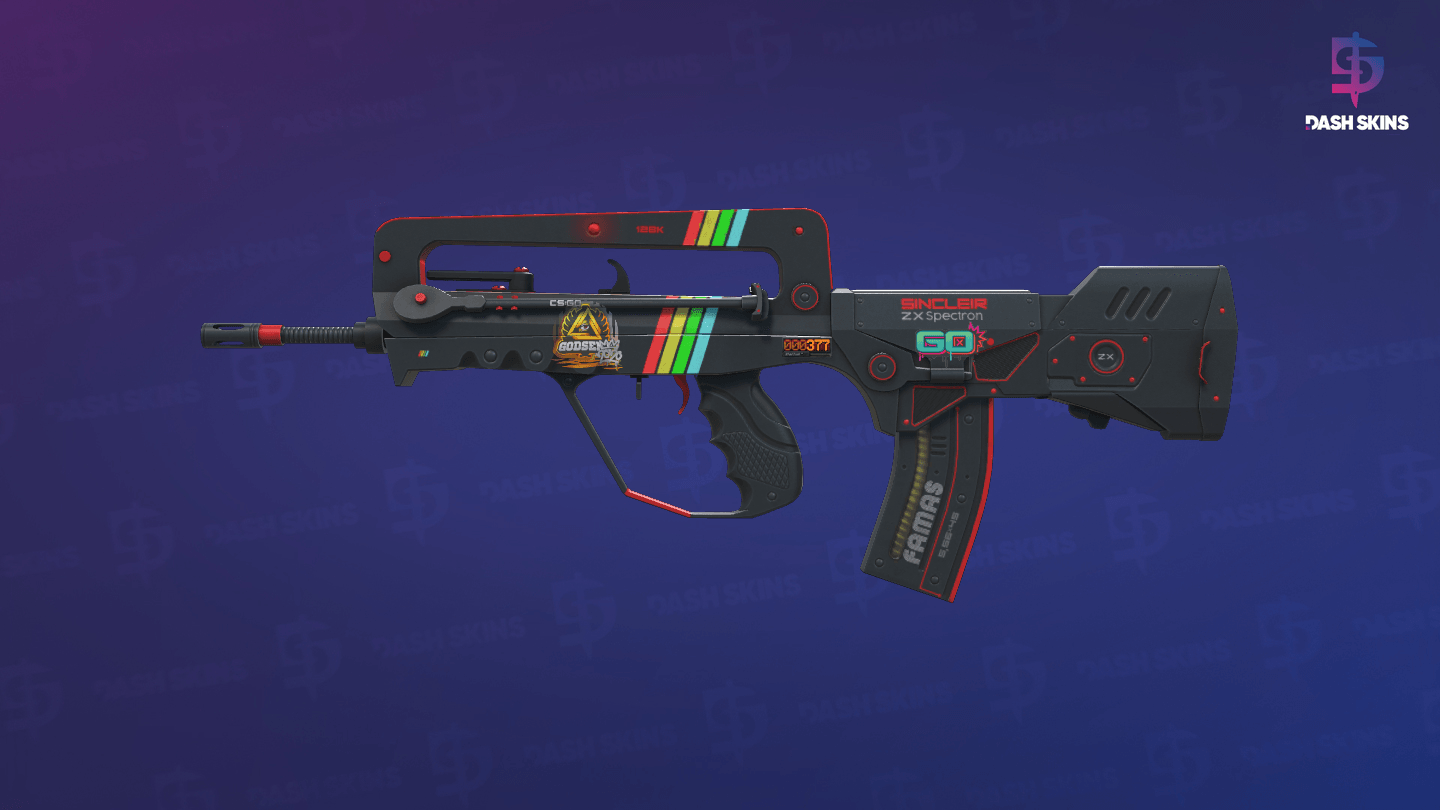 StatTrak™ FAMAS | ZX Spectron (Well-Worn) Screenshot Playside
