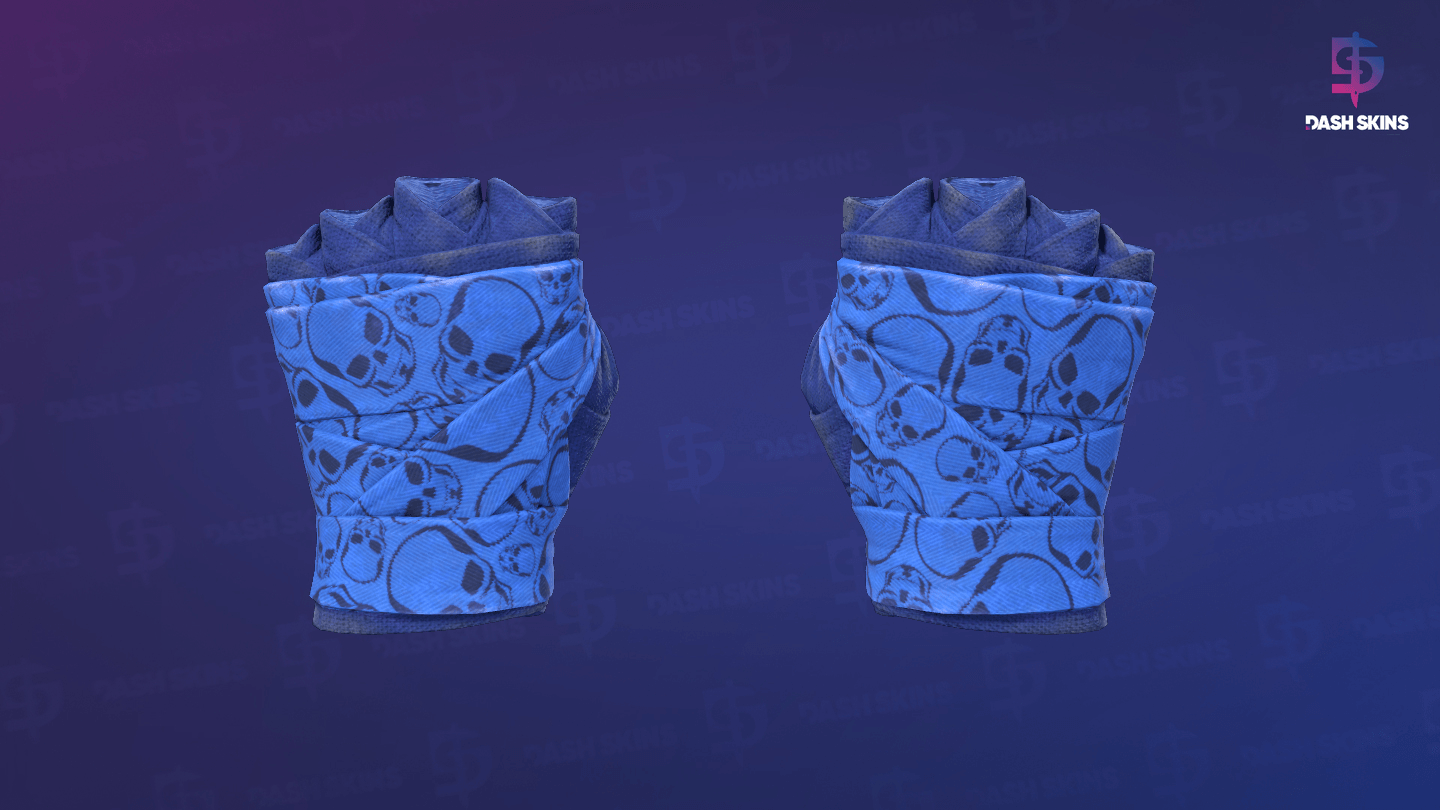 ★ Hand Wraps | Cobalt Skulls (Field-Tested) Screenshot Playside