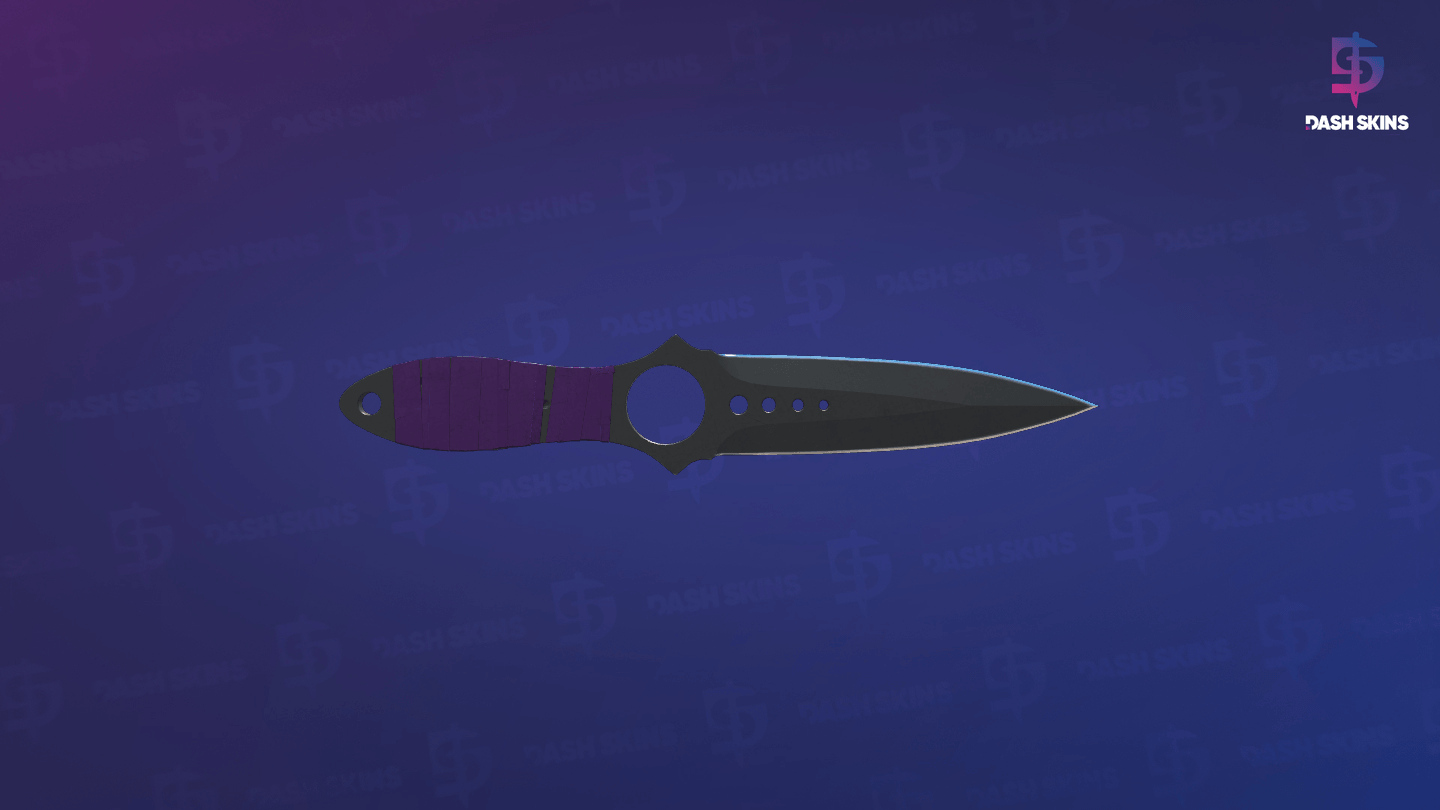 ★ Skeleton Knife | Ultraviolet (Battle-Scarred) Screenshot Playside