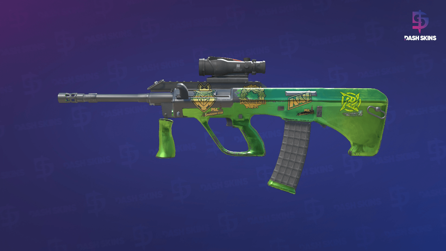 Souvenir AUG | Carved Jade (Minimal Wear) Screenshot Playside
