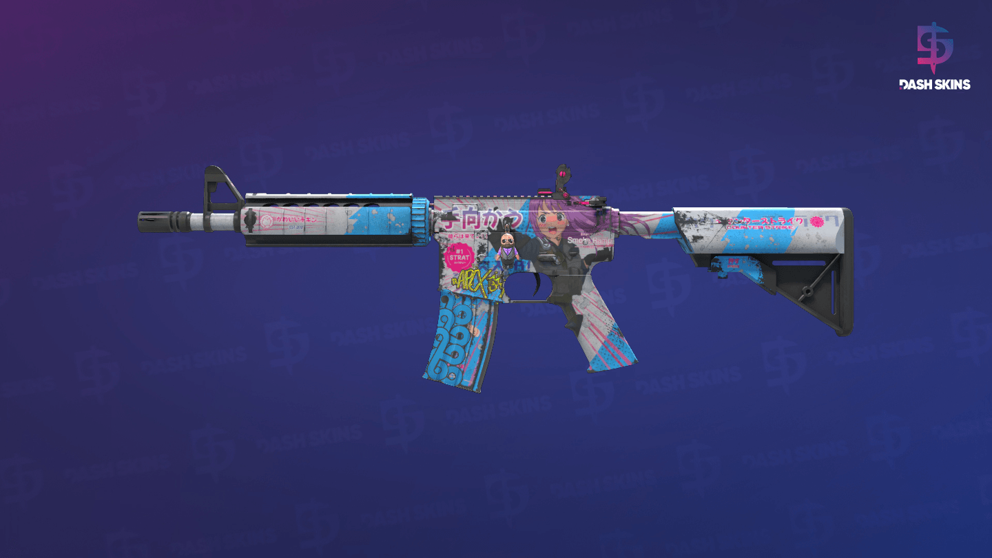 M4A4 | Temukau (Well-Worn) Screenshot Playside