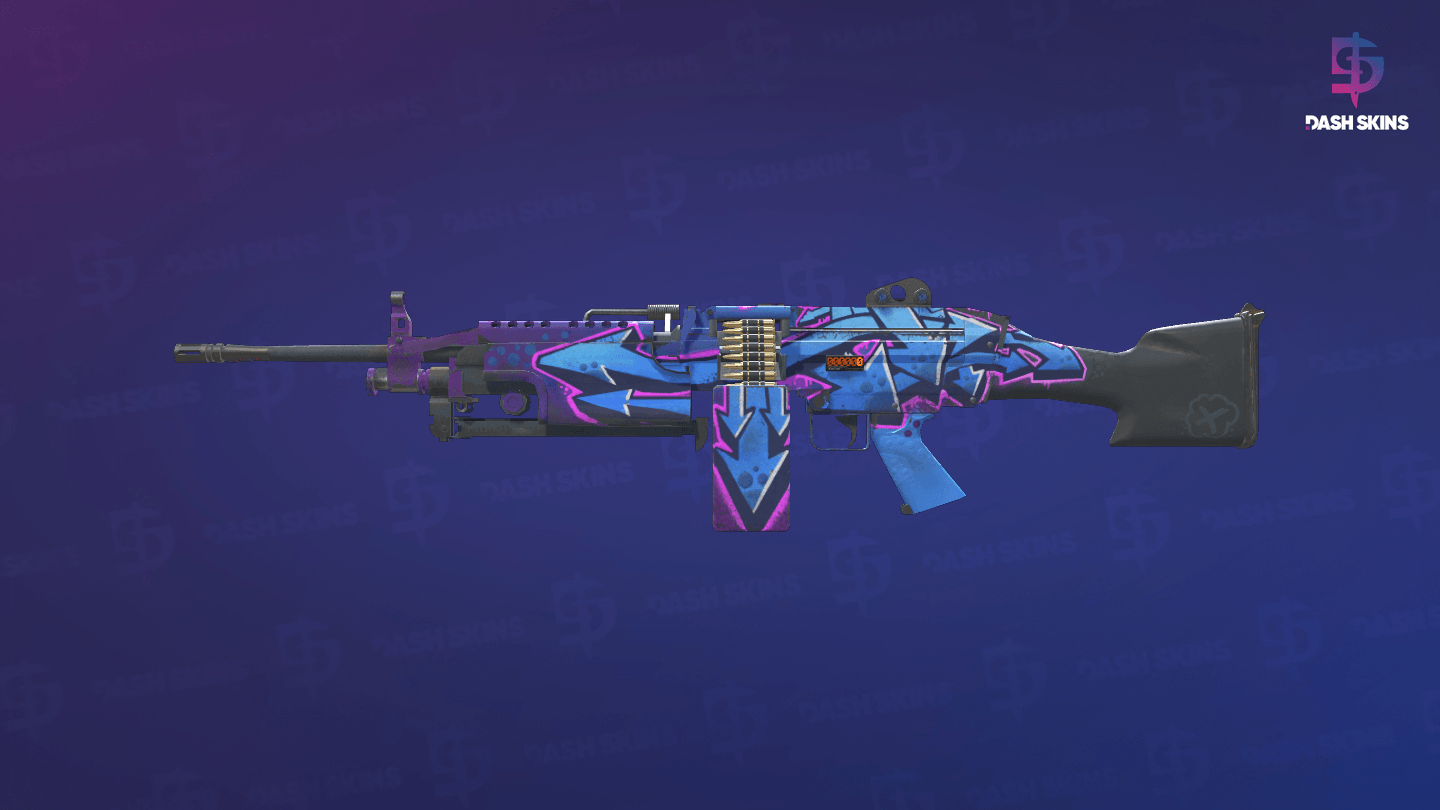 StatTrak™ M249 | Downtown (Minimal Wear) Screenshot Playside