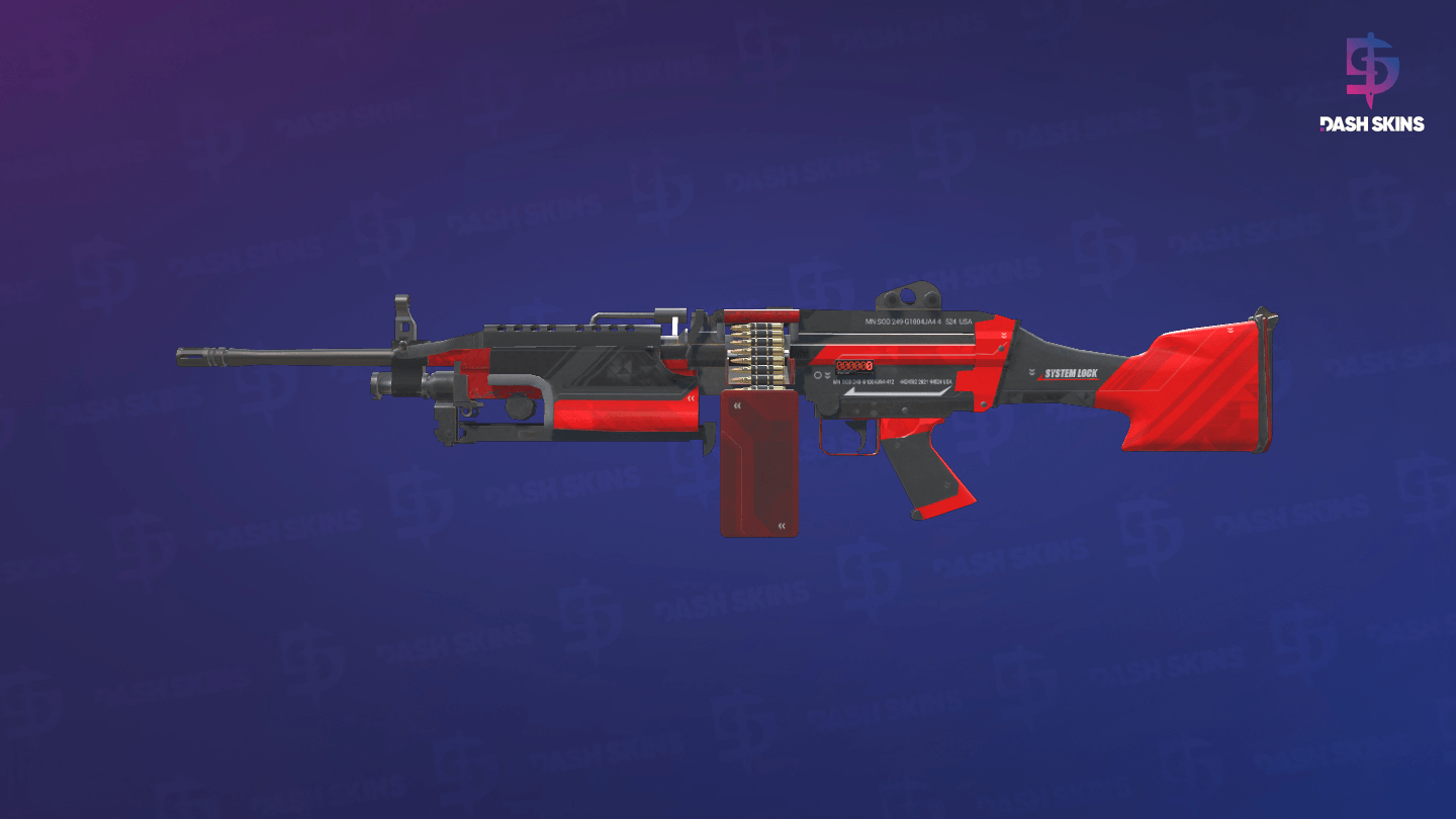 StatTrak™ M249 | System Lock (Minimal Wear) Screenshot Playside
