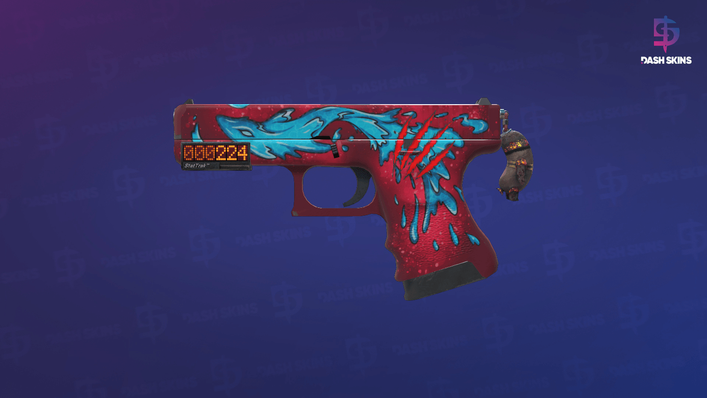 StatTrak™ Glock-18 | Water Elemental (Minimal Wear) Screenshot Playside