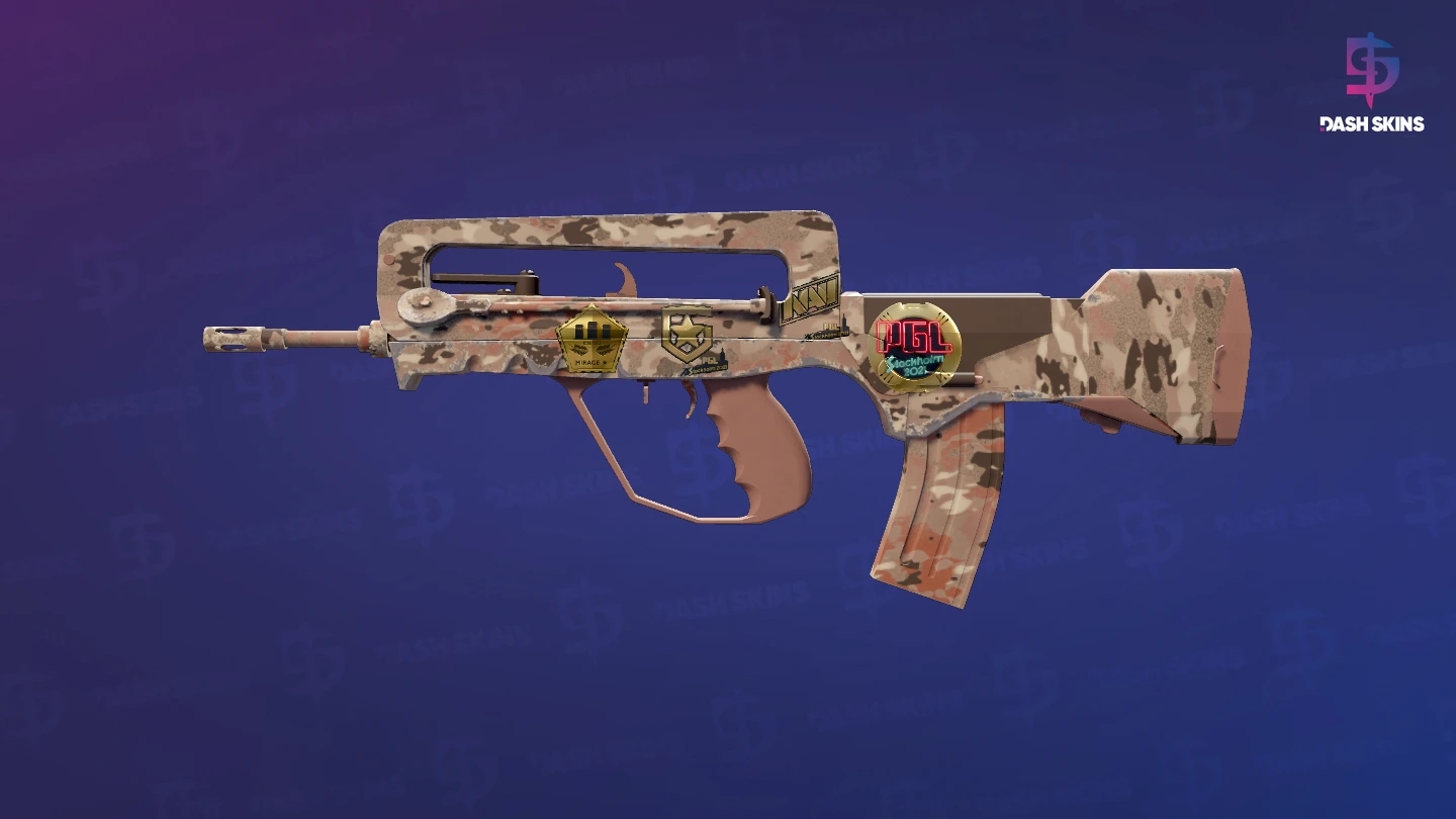 Souvenir FAMAS | CaliCamo (Factory New) Screenshot Playside