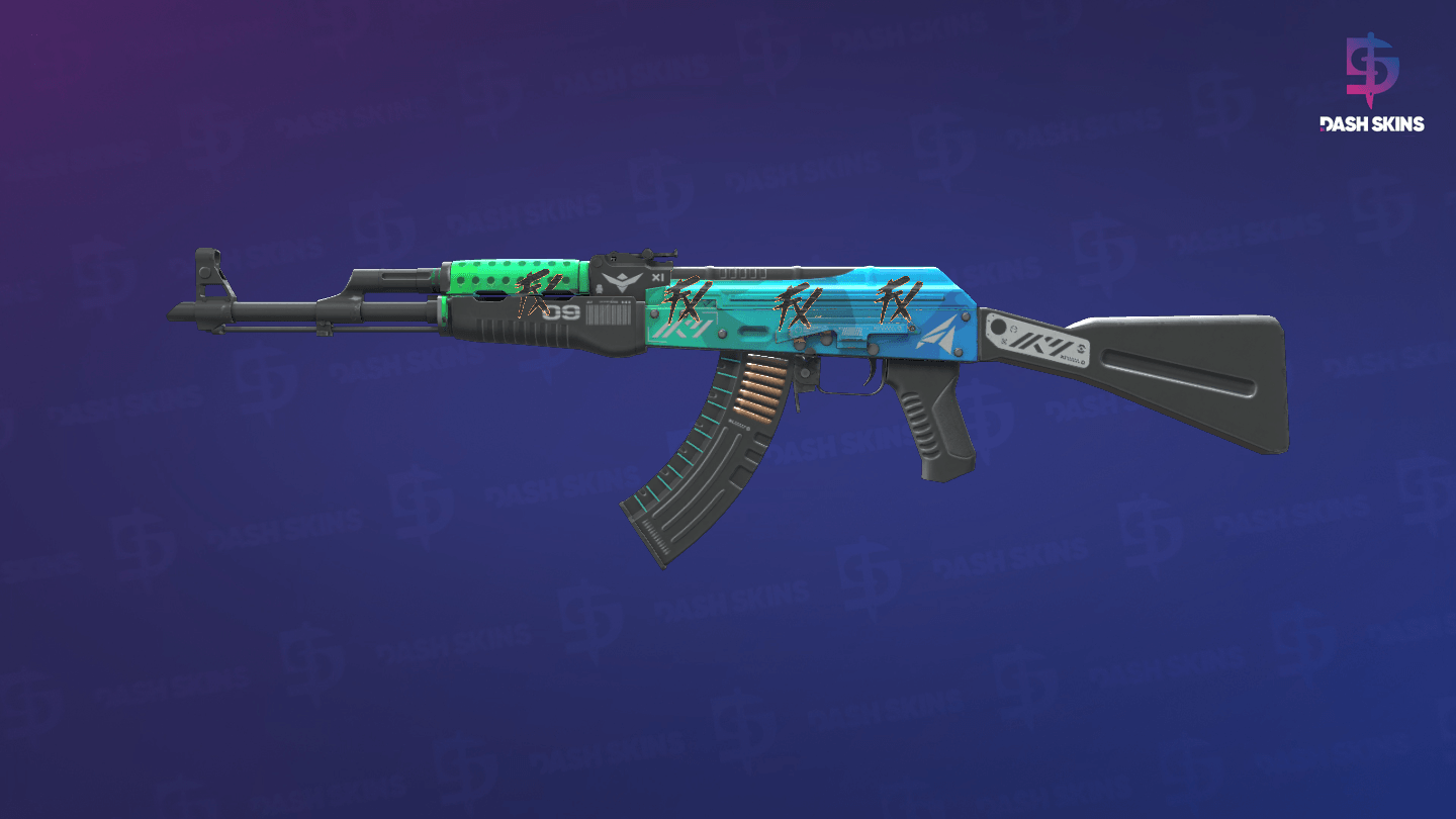 AK-47 | Ice Coaled (Minimal Wear) Screenshot Playside
