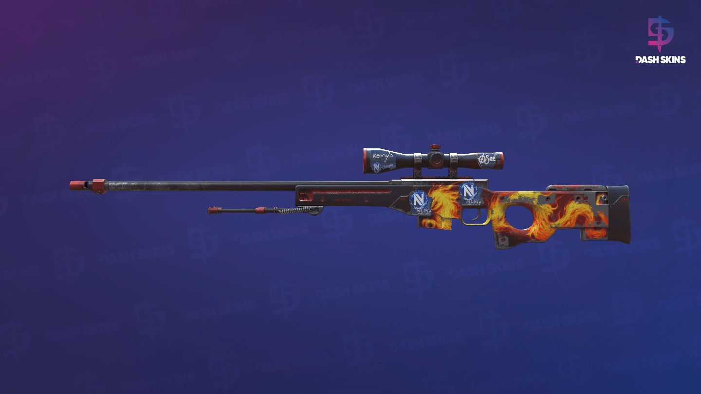 AWP | Wildfire (Well-Worn) Screenshot Playside