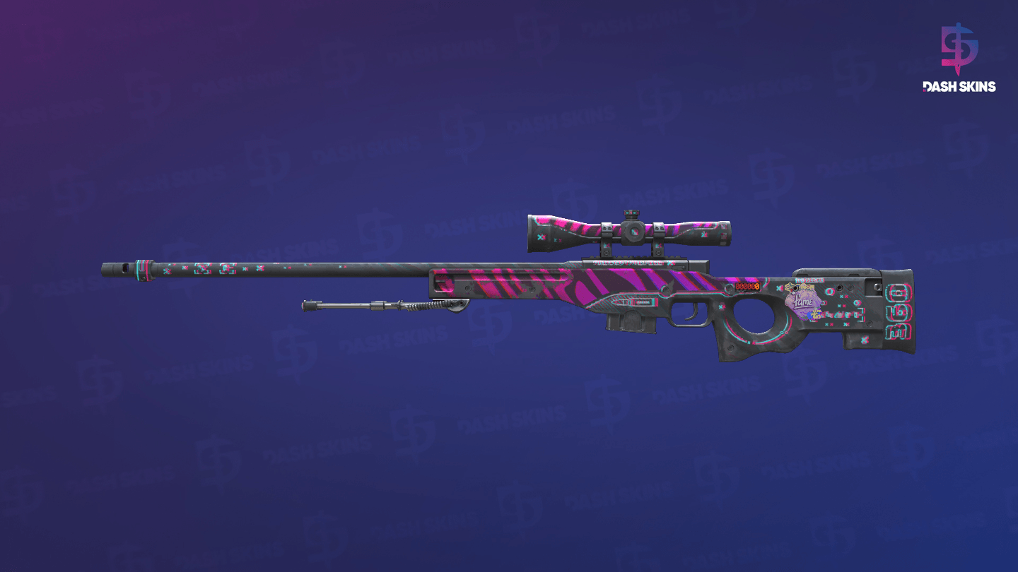 StatTrak™ AWP | Chromatic Aberration (Well-Worn) Screenshot Playside