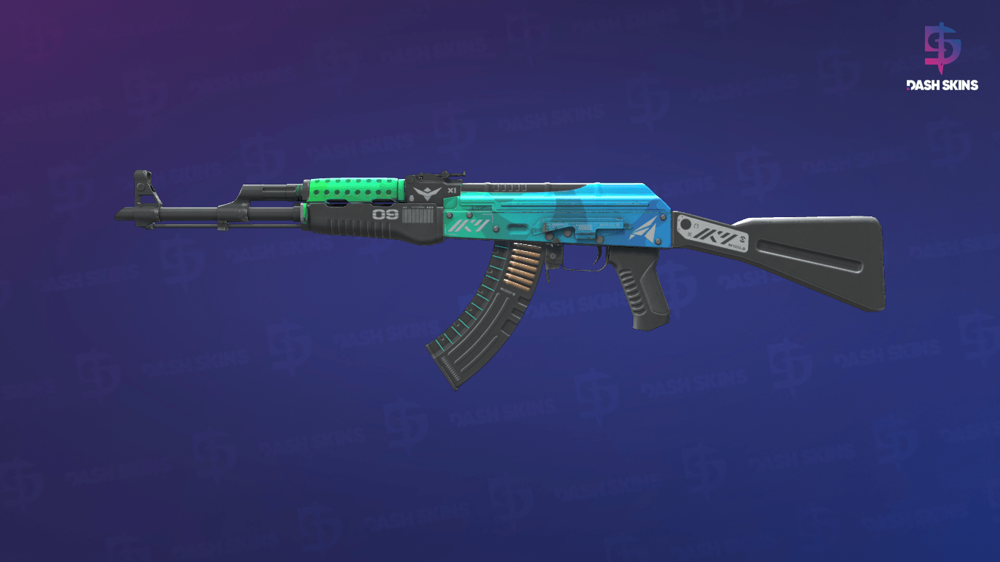 AK-47 | Ice Coaled (Minimal Wear) Screenshot Playside