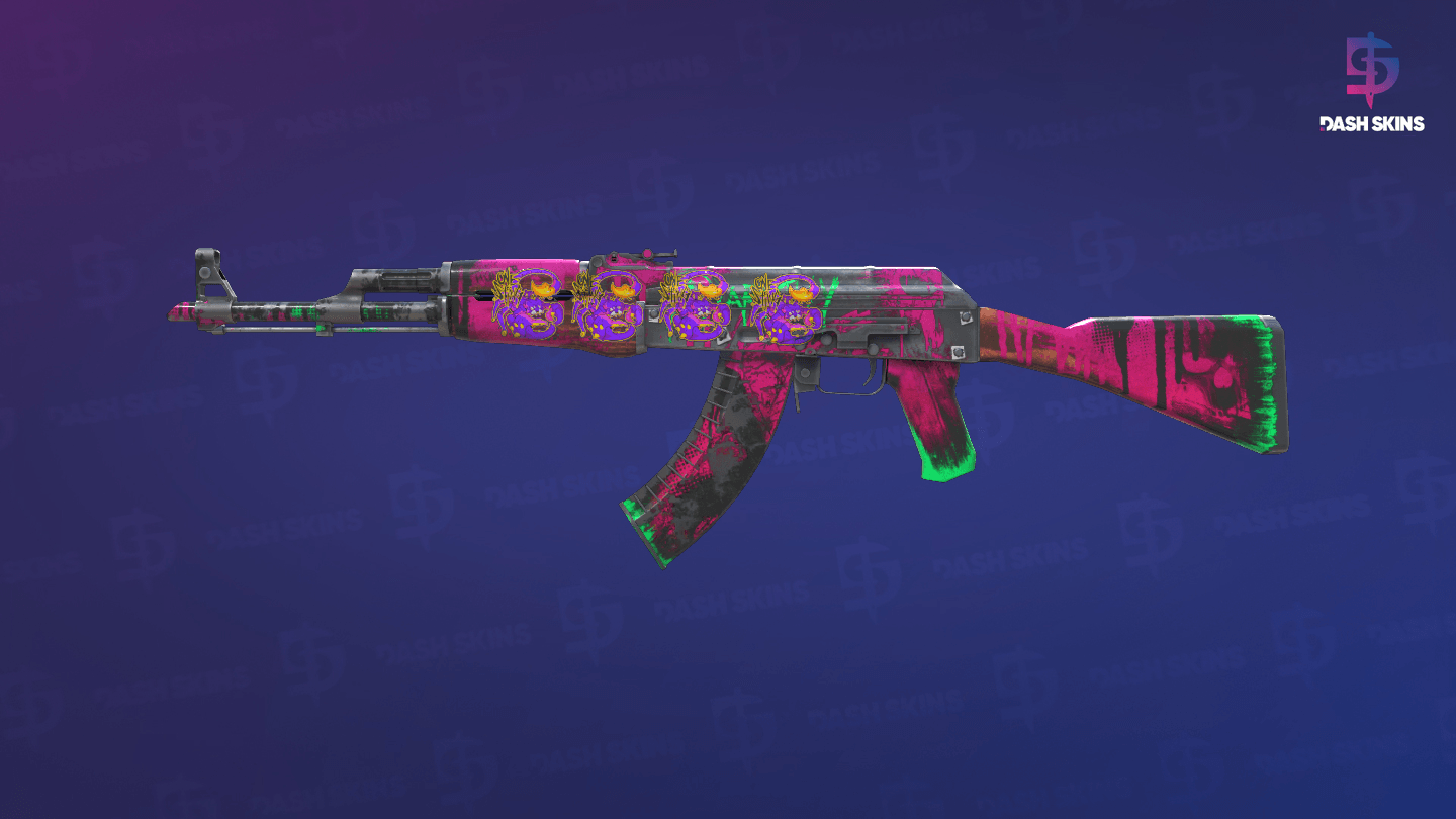 AK-47 | Neon Revolution (Battle-Scarred) Screenshot Playside