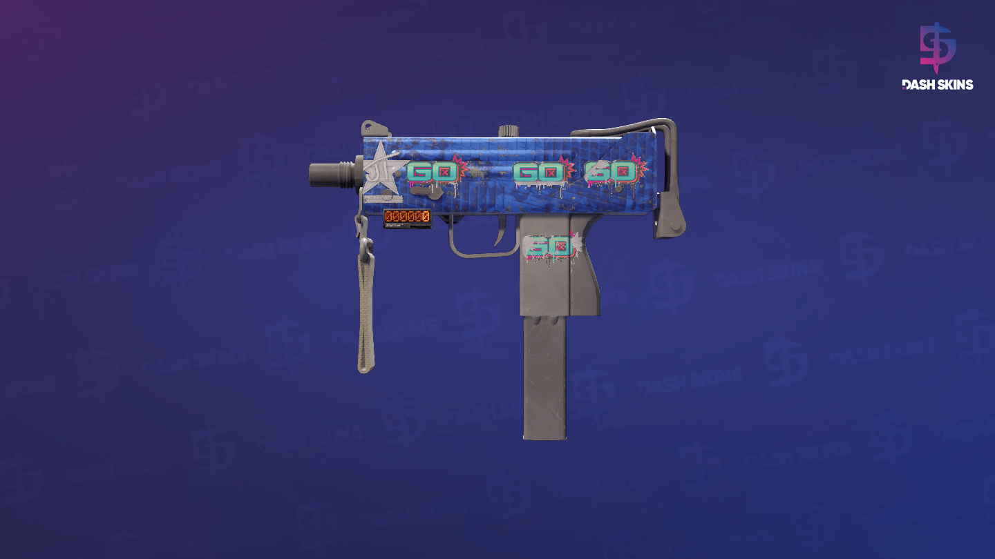 StatTrak™ MAC-10 | Lapis Gator (Well-Worn) Screenshot Playside