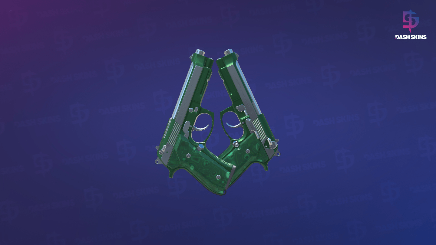 Dual Berettas | Polished Malachite (Factory New) Screenshot Playside