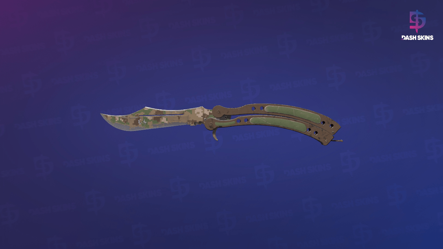 ★ StatTrak™ Butterfly Knife | Forest DDPAT (Well-Worn) Screenshot Playside