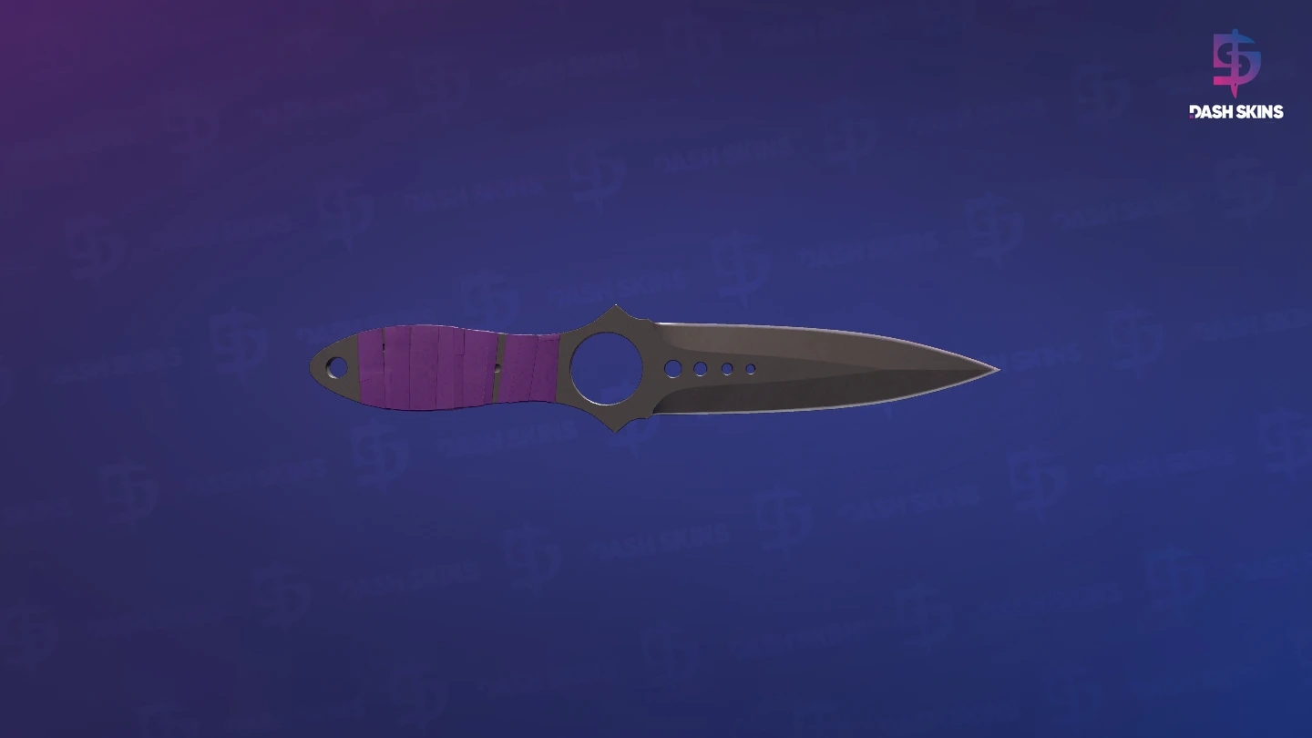 ★ Skeleton Knife | Ultraviolet (Well-Worn) Screenshot Playside