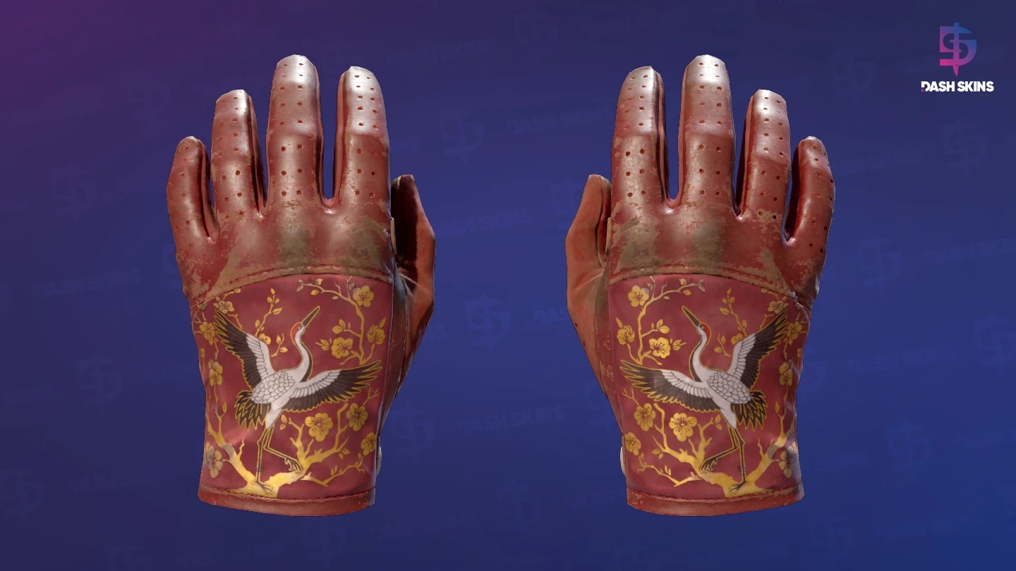 ★ Driver Gloves | Brocade Crane (Battle-Scarred) Screenshot Playside