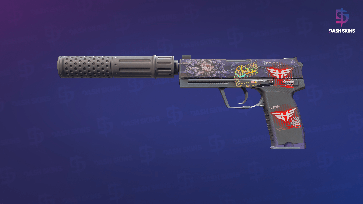 USP-S | Black Lotus (Battle-Scarred) Screenshot Playside