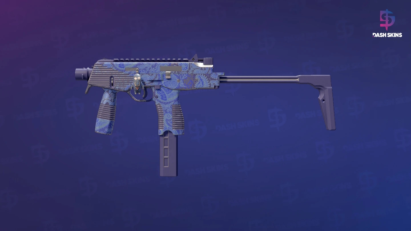 MP9 | Cobalt Paisley (Minimal Wear) Screenshot Playside