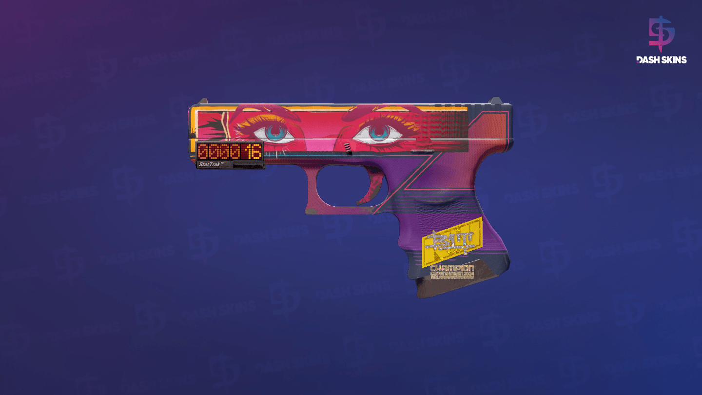 StatTrak™ Glock-18 | Vogue (Minimal Wear) Screenshot Playside